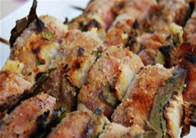 involtini alla Palermitana, with veal, pollo or swordfish