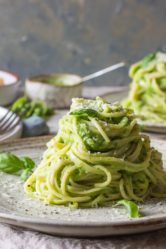 Pea Puree Pasta recipe · NASUKI.GURU a quick and surprising pasta