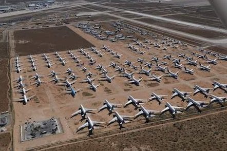 grounded airplanes