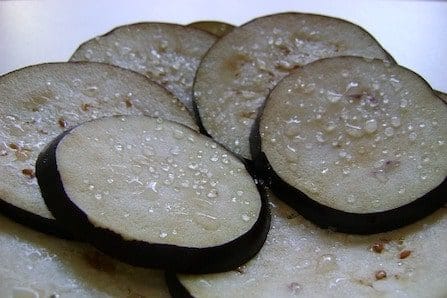salted aubergines