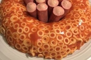 spaghettios dish with Wieners