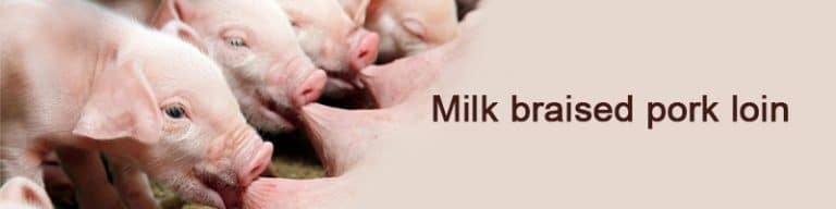 Milk braised pork loin
