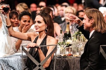 Hollywood royalty, Jolie and Pitt raising their glass