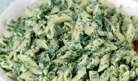 pasta with ricotta and spinach
