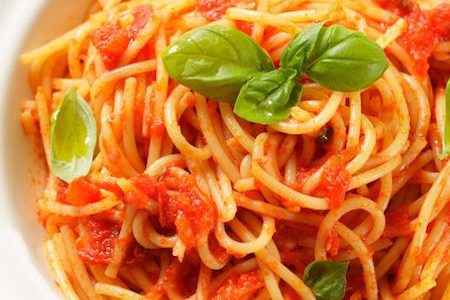 fresh tomato pasta is the first step