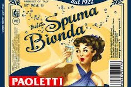 tina frizzantina, the pin up for spuma, an Italian soft drink