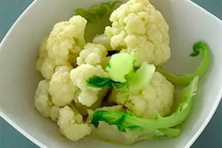 boiled cauliflower