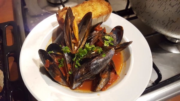 mussel soup, zuppa di cozze