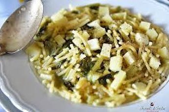 pasta with lettuce and caciocavallo