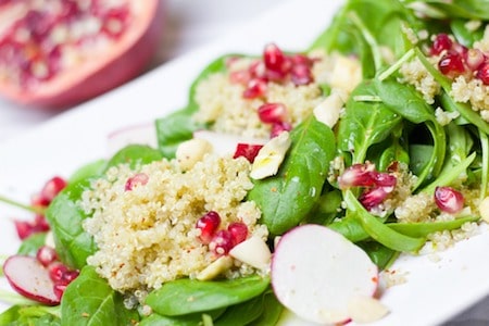 salad with pomegranate seeds