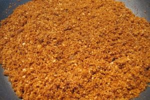 toasted breadcrumb to top off risotto di zucca