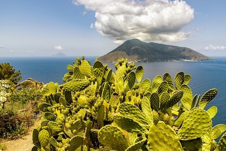 a typical view of the Eolian islands