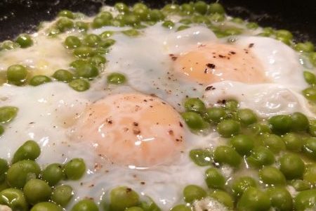 peas and eggs