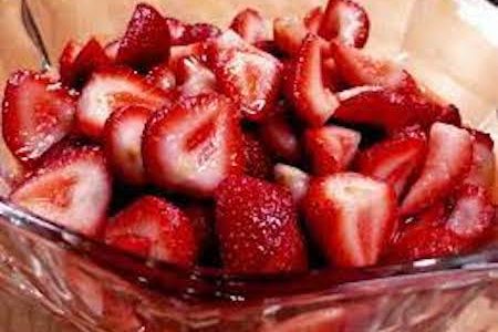 strawberries and orange juice