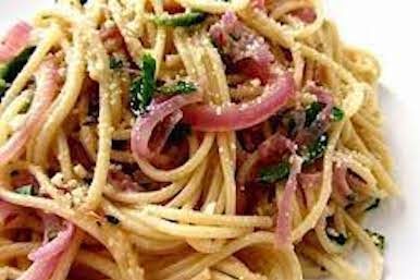 pasta with onions